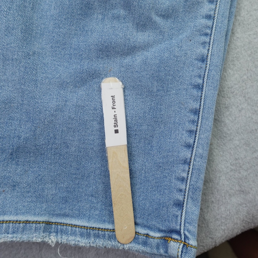 Judy Blue Jeans Womens 14W Light Wash Straight Fit Raw Hem Denim High Rise - Picture 13 of 14